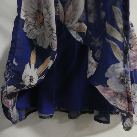 AVA & YELLY | size 6 | Sheer Sleeveless Floral Dress | Tie Back | Lined - Picture 16 of 16